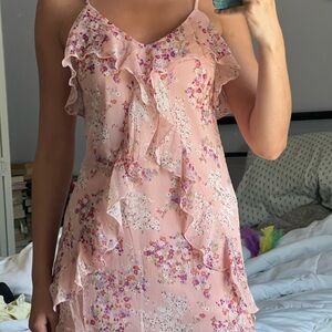 Altar'd State Pink Floral Mini Dress